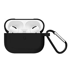 Avizar Coque AirPods Pro et Pro 2 Souple Anti-traces Anti-rayures avec Mousqueton noir