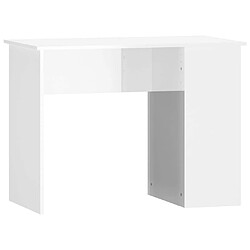 Maison Chic Bureau,Table de travail,bureau de travail pour chambre Blanc brillant 100x55x75 cm Bois d'ingénierie -GKD97542