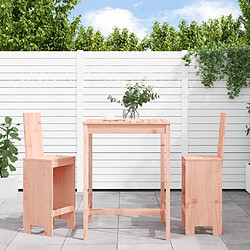 Maison Chic Table de bar et chaises d'extérieur 3 pcs,Ensemble de bar de jardin pour relax bois massif de Douglas -GKD567507