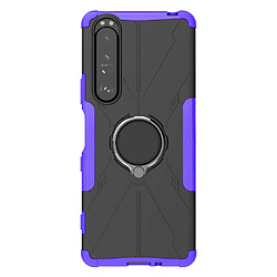 Coque en TPU anti-chute avec béquille pour votre Sony Xperia 1 III 5G - violet