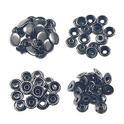 50x boutons-pression pour boutons-pression pour veste en cuir Jeans Sac Clouses Noir