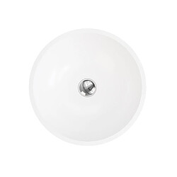 Vente-Unique Vasque de salle de bain ronde en solid surface - 40 cm - Blanc - IMJA pas cher