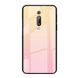 Wewoo Coque Pour Xiaomi Redmi K20 / K20 Pro / Mi 9T / Mi 9T étui en verre de couleur dégradée jaune