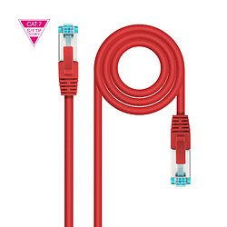 Câble Réseau Nanocable Cat.7 LSZH SFTP PIMF AWG26 50cm - Couleur Rouge