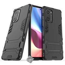 Htdmobiles Coque rigide anti choc pour Xiaomi Poco F3 / Mi 11i 5G + verre trempe - NOIR