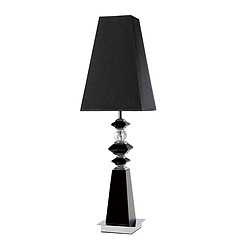 Inspired Lampe de Table E27 Abat-jour Noir Noir/Cristal