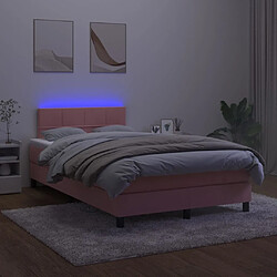 Avis Maison Chic Lit adulte- Lit + matelas,Sommier à lattes de lit avec matelas et LED Rose 120x200 cm -GKD59703