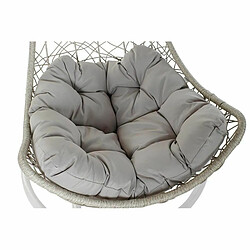 Fauteuil de jardin suspendu DKD Home Decor 82 x 75 x 125 cm Métal rotin synthétique Gris clair (82 x 75 x 125 cm)