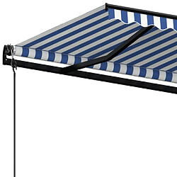 Acheter vidaXL Auvent rétractable automatique 500x350 cm Bleu et blanc