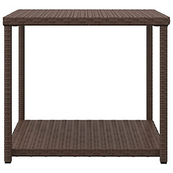 Avis Maison Chic Table d'appoint | Table Basse marron 55x45x49 cm résine tressée -GKD82006