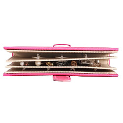 Wewoo Portable organisateur de boîte de rangement en cuir PU collier de bijoux noir pas cher