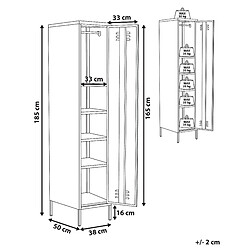 Avis Beliani Armoire en acier jaune FROME