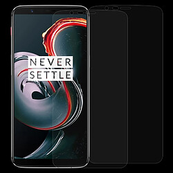 Wewoo Verre trempé 2 PCS Oneplus 5 T 0.26mm 9 H Surface Dureté 2.5D Courbe Bordée Protecteur d'écran