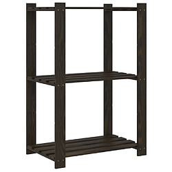 Acheter vidaXL Support de rangement à 3 niveaux noir 60x38x90 cm bois pin