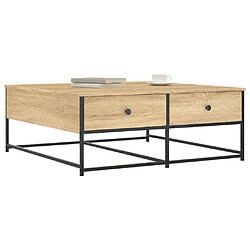 Avis ComfortXL Table Basse Chêne Sonoma 100x99x40 Cm Bois D'ingénierie