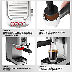 Acheter Iceagle Machine à expresso avec buse à mousse de lait EMC005