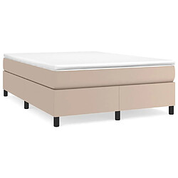 vidaXL Sommier à lattes de lit avec matelas Cappuccino 160x200 cm