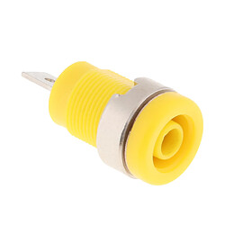 Avis 5pieces 4mm Banana Jack Reliure Ecrou pour Socket Multimètre Banane jaune