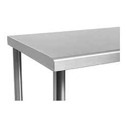 Helloshop26 Table de travail cuisine professionnelle 120 x 70 cm capacité de 115 kg acier inox 14_0003683