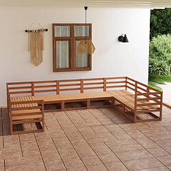 Maison Chic Salon de jardin 9 pcs - Table et chaises d'extérieur - Mobilier/Meubles de jardin Moderne bois de pin massif -MN74660