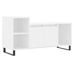 vidaXL Meuble TV Blanc 100x35x55 cm Bois d'ingénierie