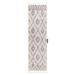 RUGSX Le tapis, le tapis de couloir BERBERE FEZ crème - pour la cuisine, l'antichambre, le couloir 60x200 cm