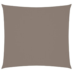 Helloshop26 Voile toile d'ombrage parasol tissu oxford carré 4 x 4 m taupe 02_0009510