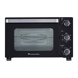 CONTINENTAL EDISON CEMF28B2 - Minifour electrique 28L noir - 1500W - Rotissoire, Convection naturelle