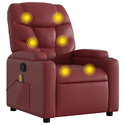 Maison Chic Fauteuil de massage inclinable,Fauteuil luxe de relaxation Rouge bordeaux Similicuir -MN96673