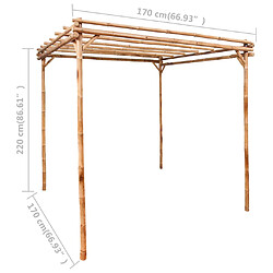 Avis vidaXL Pergola Bambou 170x170x220 cm