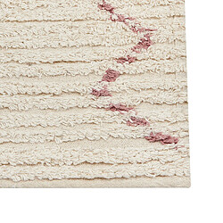 Beliani Tapis en coton 140 x 200 cm beige GUWAHATI pas cher