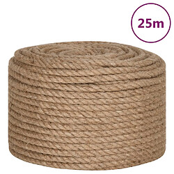 vidaXL Corde de jute 25 m de long 14 mm d'épaisseur