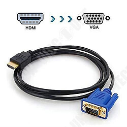 Acheter Tech Discount TD® Câble de conversion Câble HDMI vers VGA - cable audio - video - HDMI - VGA - Connectique informatique