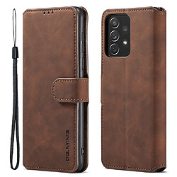 Etui en PU DG.MING style rétro, antichoc, fermoir magnétique avec support café pour votre Samsung Galaxy A73 5G