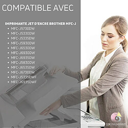 Avis 123CONSOMMABLES - LC3219XL Cartouches encre compatible avec Brother LC3219XL LC3219 LC3217 pour Brother MFC-J5330DW, J5730DW, J6930DW, J5930DW, J6530DW, J6935DW (2 Noir / 1 Cyan / 1 Magenta / 1 Jaune)