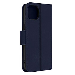 Avizar Etui Folio Cuir iPhone 14 Pro Bleu