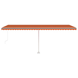 Acheter vidaXL Auvent manuel rétractable sur pied 600x300 cm Orange et marron