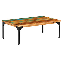 ComfortXL Table Basse 100 X 60 X 35 Cm Bois De Récupération Solide