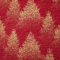 Chemin de Table Sapin Paillettes 28x300cm Rouge