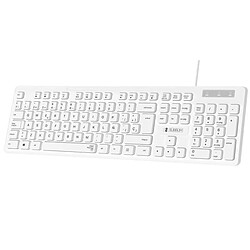 Teclado Subblim Business Slim Silencioso/ Blanco