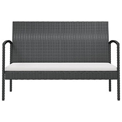 Avis vidaXL Salon de jardin 8 pcs avec coussins résine tressée noir