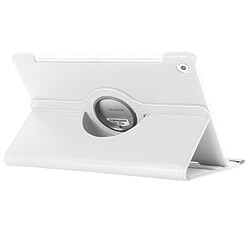 Avis Wewoo Housse Étui blanc pour Huawei MediaPad M5 10,8 pouces Litchi Texture PU en cuir avec support rotatif et fonction de veille / réveil