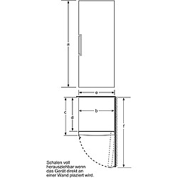 Congélateur armoire 70cm 289l no frost - gsn51awdv - BOSCH pas cher