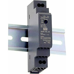 Convertisseur CC/CC pour rail (DIN) Mean Well DDR-15G-24 DDR-15G-24 24 V/DC 0.63 A 15 W 1 x 1 pc(s)