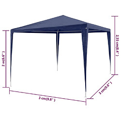 Maison Chic Tonnelle | Pergola de jardin Tente de réception Chapiteau Bleu 3x3m -GKD91764 pas cher