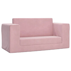 Maison Chic Canapé-lit convertible 2 places, Clic-Clac pour enfants rose peluche douce -GKD75734