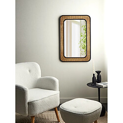 Beliani Miroir BERNAS 90 cm Naturel