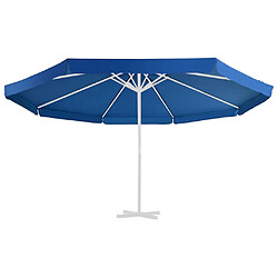 vidaXL Tissu de remplacement pour parasol d'extérieur Bleu azuré 500cm