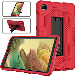 Coque en TPU + Silicone Conception de couleur contrastée B3 avec béquille coulissante rouge/noir pour votre Samsung Galaxy Tab A7 Lite 8.7 pouces T225/T220 (2021)