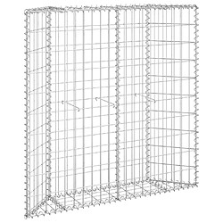 vidaXL Lit surélevé à gabion en trapèze Acier galvanisé 100x20x100 cm